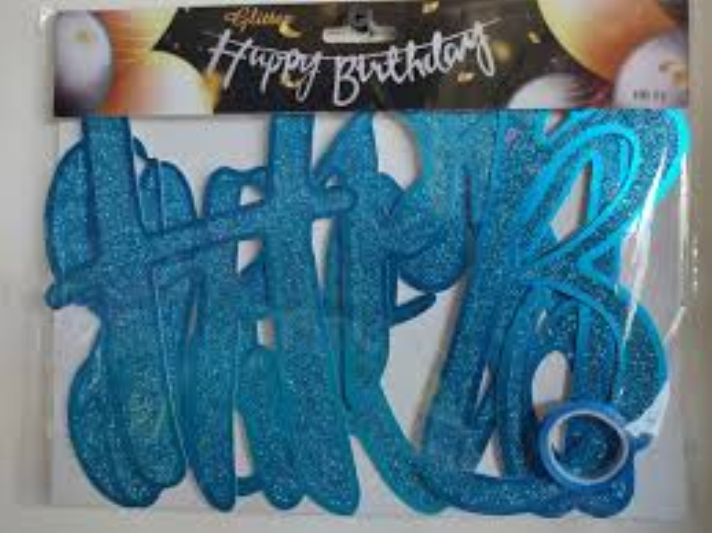 HB BANNER BLUE GLITTER